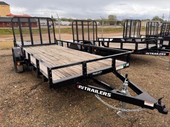 PJ Trailers 2025 U2 6'x14' Utility Trailer | Single Axle, Rampgate