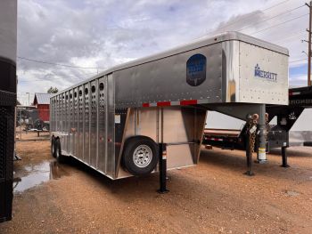 Merritt 2027 Cattle Baron 7'x24' Gooseneck Stock Trailer | Tandem Axle 14K, Two Stock Gates