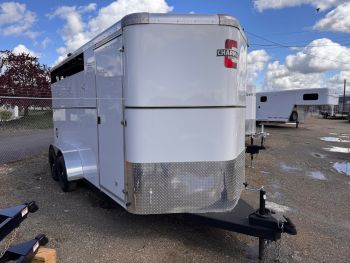 Charmac 2024 Sawtooth 2 Horse Trailer | Tandem Axle, Tac Room, Swing Out Saddle Rack, Spare Tire