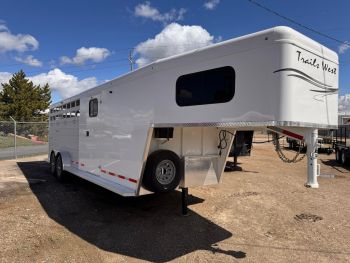 Trails West 2024 Santa Fe 2024 Super Tack Stock Combo | Tandem Axles 14K, Convenience Package