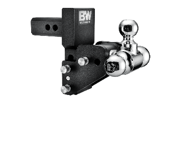 Tow and Stow Adjustable Drop Hitch | Triple Ball, 2IN Shank, 2.5IN Drop, Multi-Pro Tailgate